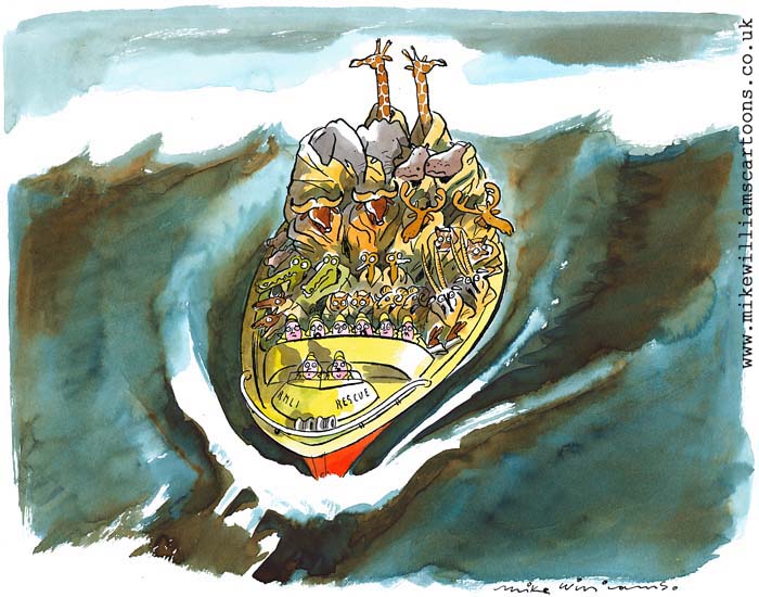 RNLI Rescue cartoon by Mike Williams